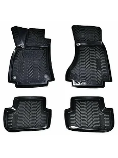 Ковры в салон Aileron Audi A4 B6 / B7 (2000-2008) (3D с подпятником) (Крепеж) [61115]