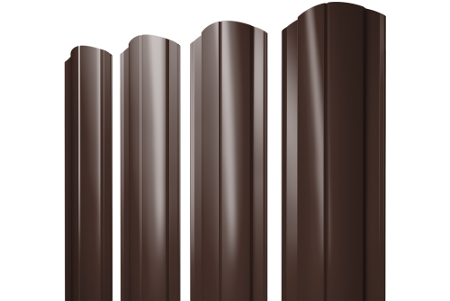 Штакетник Круглый фигурный  матовый двухсторонний 128 мм.