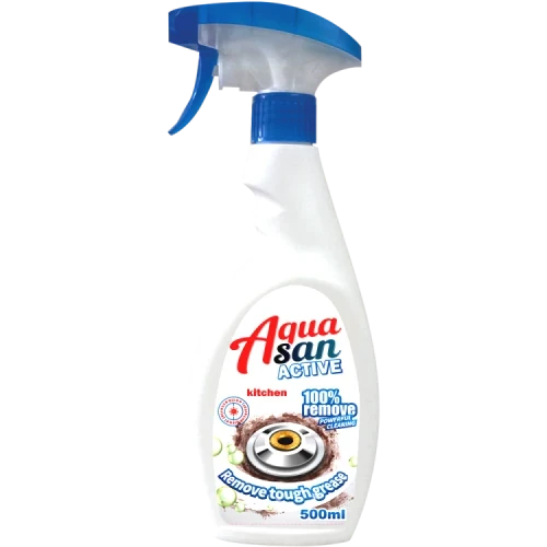 Чистая кухня "AQUASАN ACTIVE" 500 мл (спрей)(СВЧ-печи, вытяжки, дух.шкафы и т.д.)