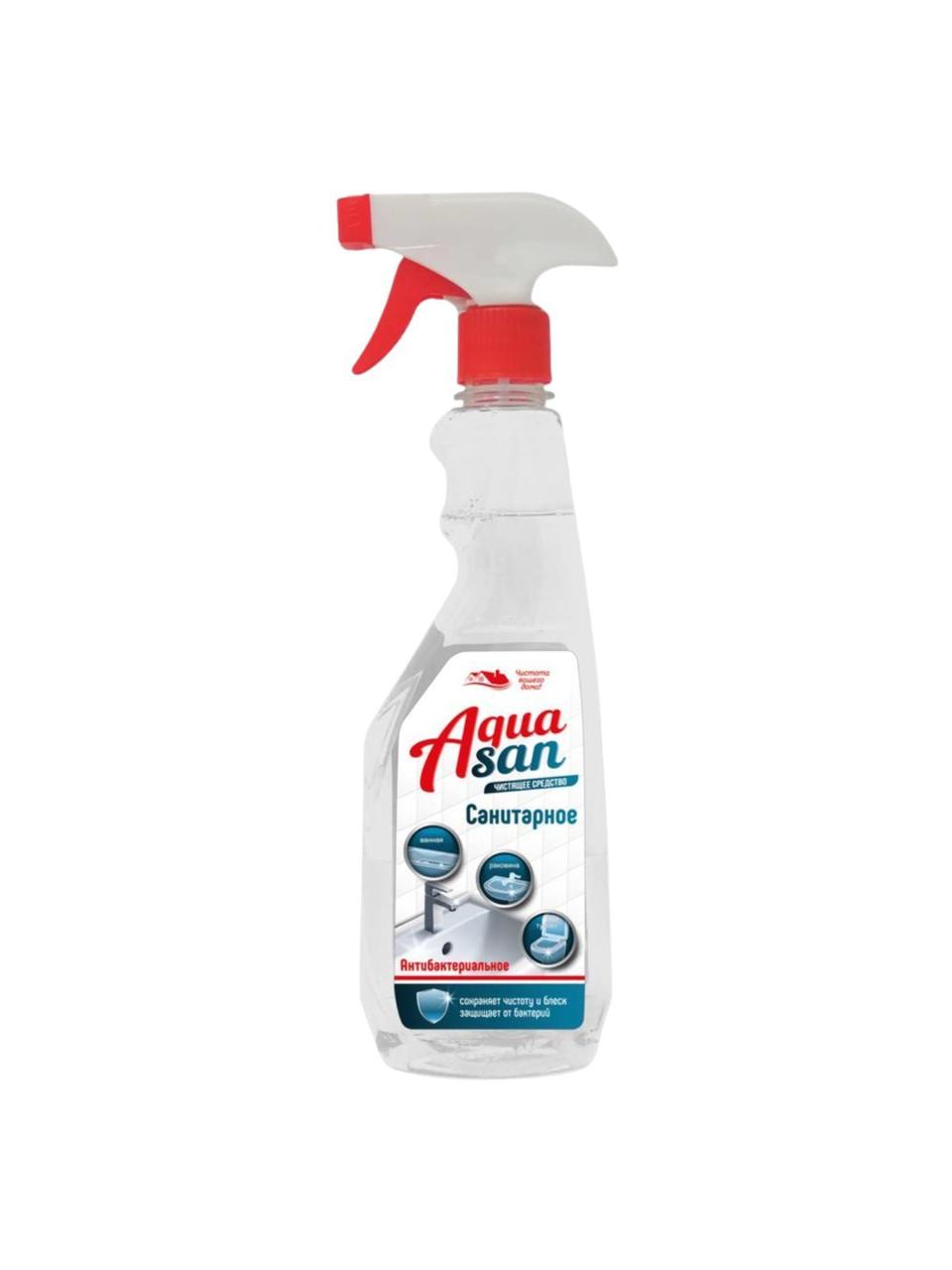 Средство чистящее универсальное санитарное с антибактериальным эффектом "AQUASAN" 700мл (спрей)