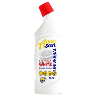 Гель Ультра белый чистящий универсальный "AQUASAN" лимон 0,75л (WC)