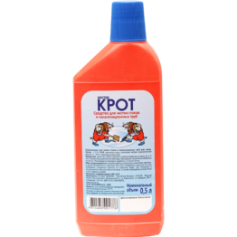 Средство для чистки стоков и канализационных труб "Мастер Крот" , 500мл/1л