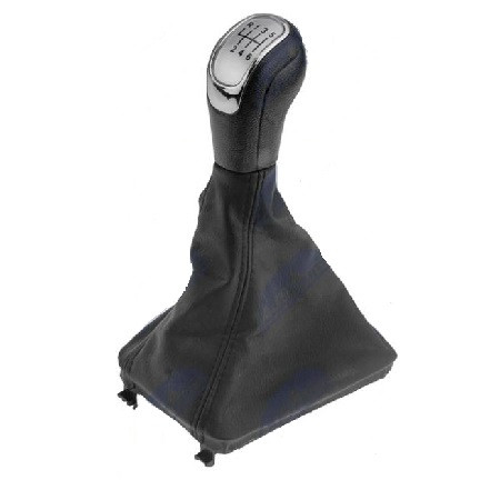 Ручка КПП SKODA SUPERB 08- (6п) с чехлом и рамкой NTY GZB-SK-010