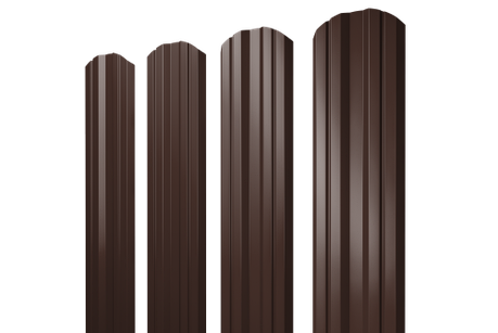 Штакетник Twin фигурный матовый двухсторонний 100 мм., фото 2