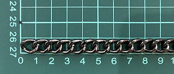 Цепочка металлическая 2.3*11.5*9 мм черный никель