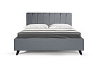 Кровать Оливия 140х200 с подъемн. мех. (микровелюр серый), фото 2