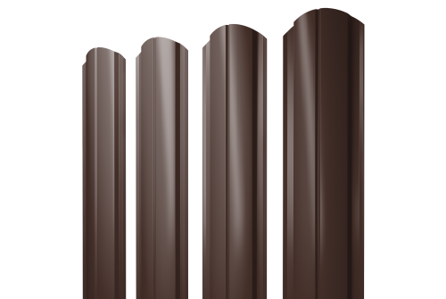 Штакетник Полукруглый Slim матовый двухсторонний 100 мм.