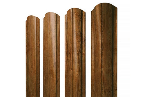 Штакетник Полукруглый Slim под дерево  двухсторонний 100 мм., фото 2