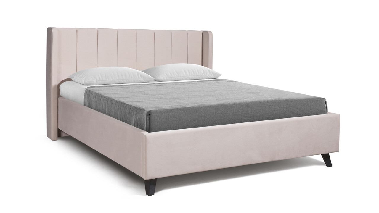 Кровать Виола 140х200 с подъемн. мех. (микровелюр бежевый)