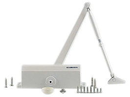 Доводчик дверной гидравлический Elementis 604 Белый (от 80/до 120кг)