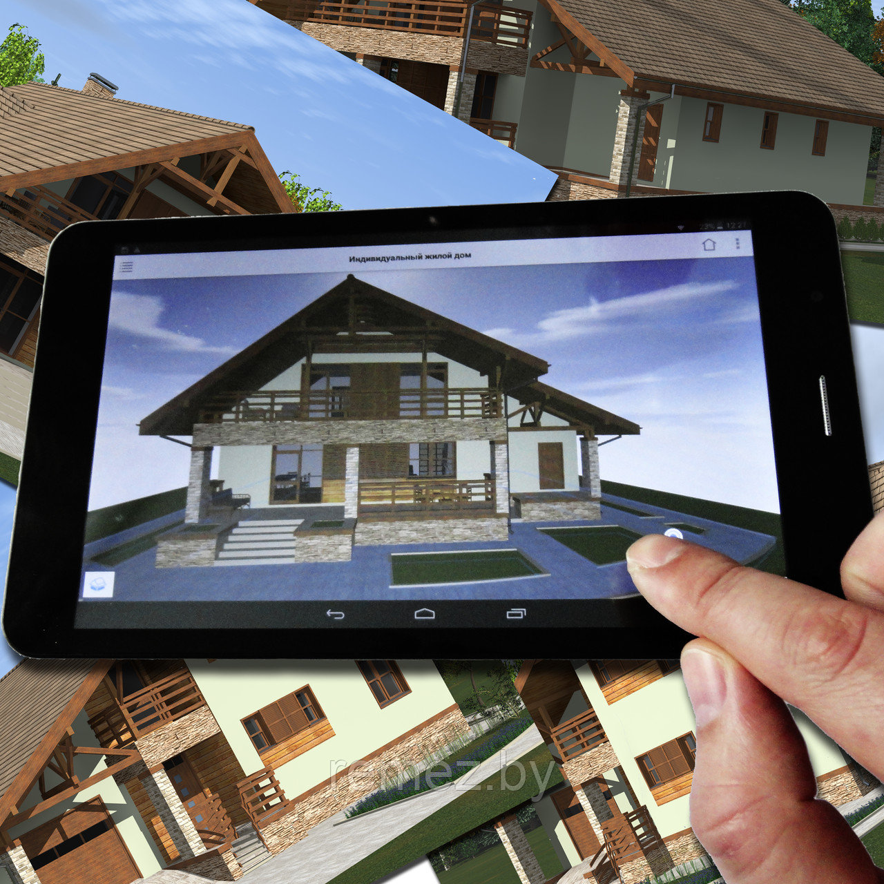 3D проект индивидуального дома на Вашем мобильном устройстве. 3д проекты домов. Загородные дома в 3д. - фото 6 - id-p3867553
