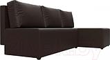 Диван угловой Лига Диванов Поло правый (экокожа коричневый), фото 4