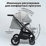 Детская прогулочная коляска Bubago Model Bass / BG 130-1 (светло-серый), фото 6