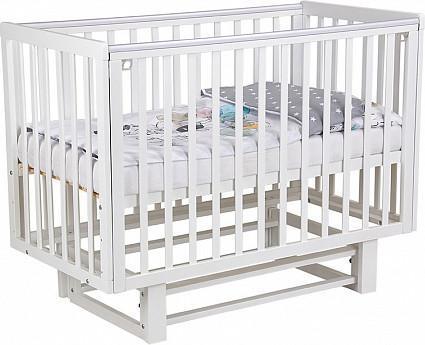 Детская кроватка Polini Kids Simple 341 с маятником / 0003167-04 (белый)