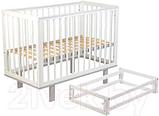 Детская кроватка Polini Kids Simple 340 с маятником / 0003147-04 (белый), фото 4