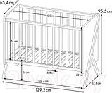 Детская кроватка Polini Kids Porto 1300 / 0002571.164 (графит/дуб крафт), фото 9