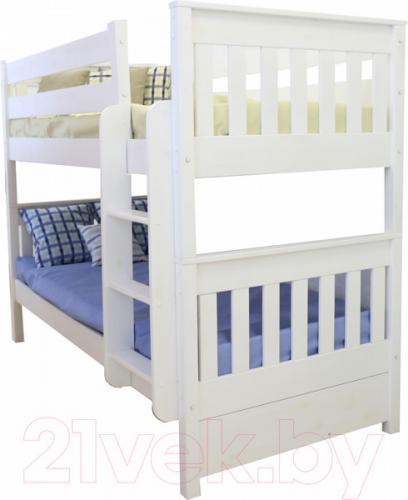 Двухъярусная кровать ФанДОК 141.04 90x200 (белый)