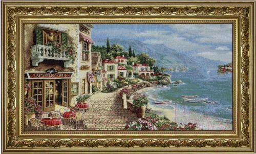 Гобелен Декарт На набережной 8Л3595 (в раме)