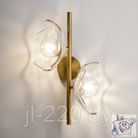 Светильник настенный (бра) Maytoni Modern Miracle MOD207WL-02BS, IP20, латунь, прозрачный