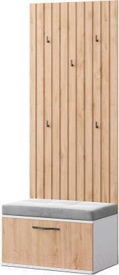 Вешалка для одежды Мебель-КМК 1Д Элана 2 KMK 0963.2 (аляска/дуб артизан MDP 58-1)