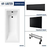 Ванна акриловая Lauter Estelle 150х70 / 21206050 (с ножками, лицевым черным и торцевым экраном), фото 3