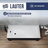 Ванна акриловая Lauter Estelle 150х70 / 21206050 (с ножками, лицевым черным и торцевым экраном), фото 4