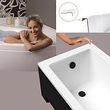 Ванна акриловая Lauter Estelle 150х70 / 21206050 (с ножками, лицевым черным и торцевым экраном), фото 8