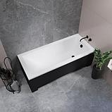 Ванна акриловая Lauter Estelle 150х70 / 21206050 (с ножками, лицевым черным и торцевым экраном), фото 10