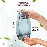 Ваза Solmax&Home HD56915 (2.2л, темно-серый), фото 4