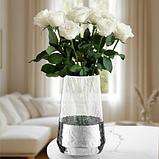 Ваза Elan Gallery 390225 (прозрачный/серебристый), фото 3