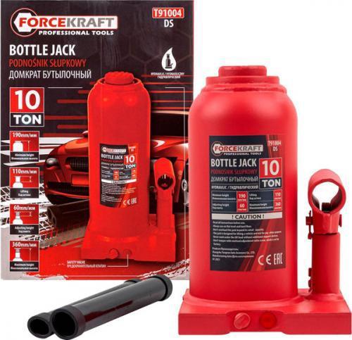 Бутылочный домкрат ForceKraft FK-T91004DS (26578)