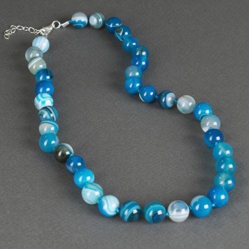 Бусы Wolves Агат 3036 (синий)