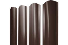 Штакетник Круглый фигурный  матовый односторонний 128 мм.
