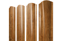 Штакетник Круглый фигурный  под дерево двухсторонний 128 мм.