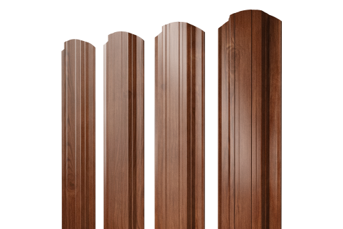 Штакетник Прямоугольный фигурный под дерево двухсторонний 118 мм.