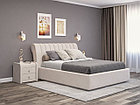 Кровать Верди 160х200 с подъемн. мех. велюр кремовый, фото 2