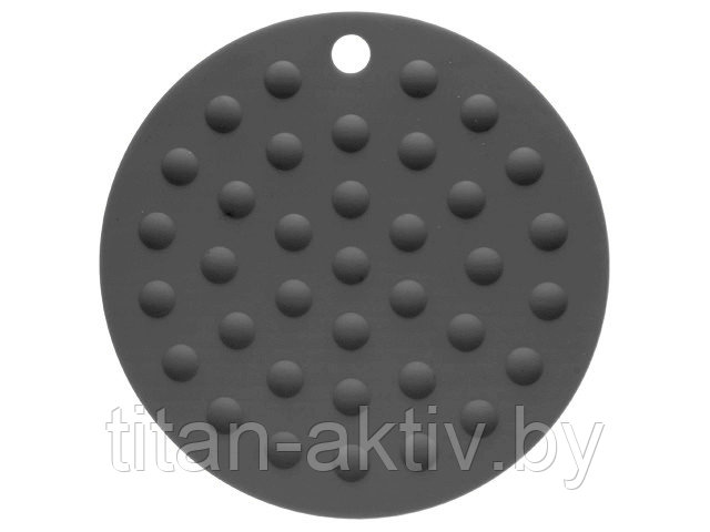 Коврик под горячее силиконовый, круглый, 17.5 х 0.2 см, GRAPHITE, PERFECTO LINEA