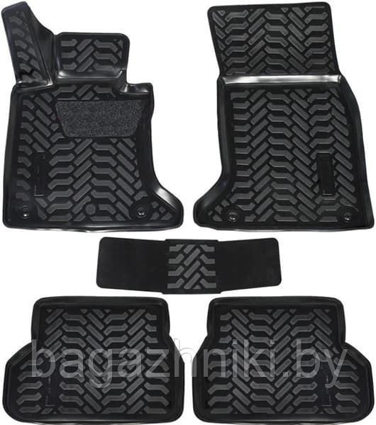 Ковры в салон Aileron BMW 5 E60 (03-10) [62401] (3D с подпятником)