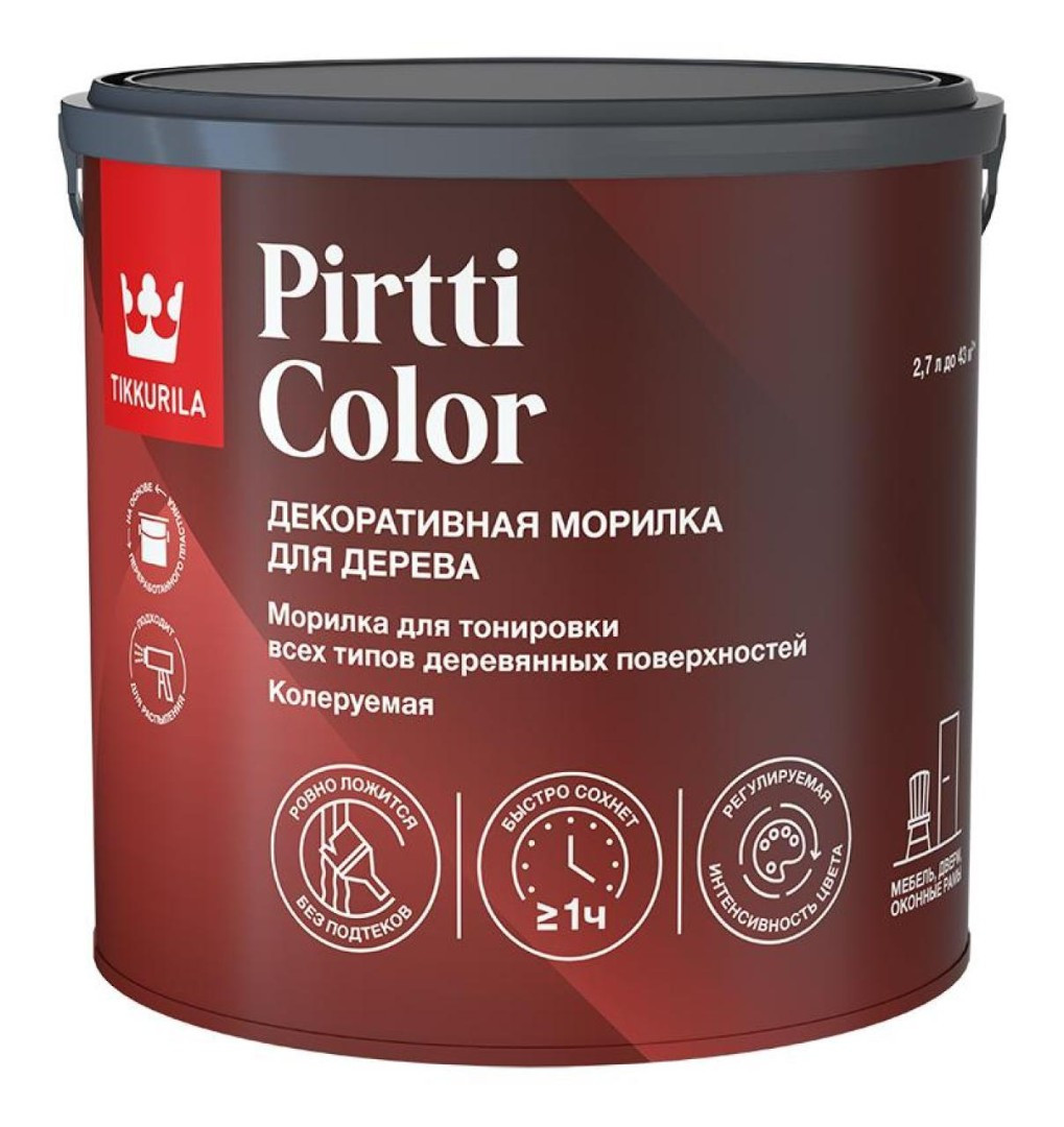 TIKKURILA PIRTTI COLOR (ТИККУРИЛА ПИРТТИ КОЛОР), морилка для панелей, ЕР, 0,9л.