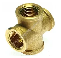 Крестовина латунь Ду 15 (1/2") ВР/ВР Цветлит ZW50041