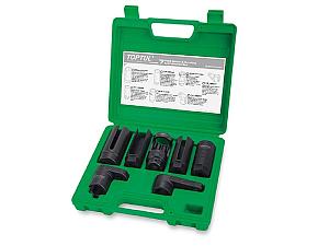 Набор спецголовок для снятия датчиков лямбда-зондов, давления масла и форсунок TOPTUL (Цена с НДС)
