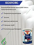 Радиаторная эмаль без запаха Альпина Аква 900 мл (белая глянцевая), фото 3