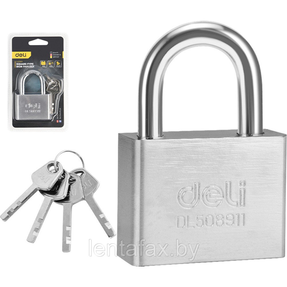 Замок навесной "Deli 508911", 50 мм. Цена указана без учета НДС 20%