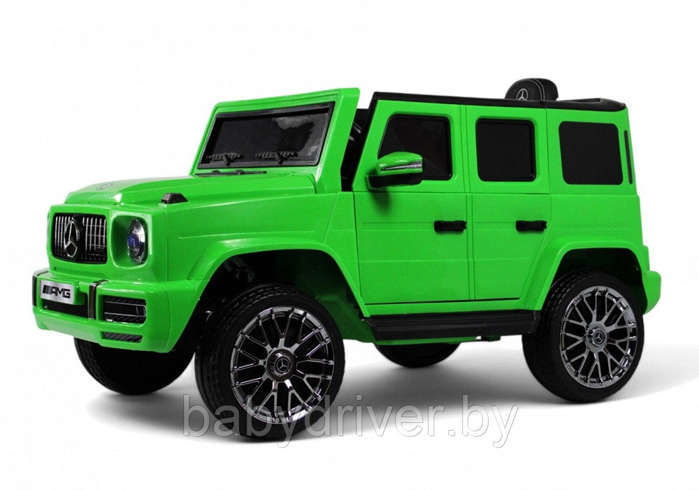 Детский электромобиль RiverToys Mercedes-AMG G63 4WD G333GG (зеленый) Полноприводный