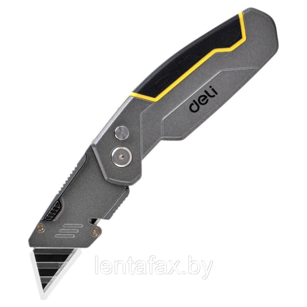 Нож строительный Deli YS EDL006Z, 19 мм, складной, трапеция. Цена указана без учета НДС 20%