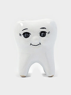 Стакан под зубную щетку, «Зуб», фарфор