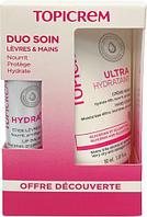 Набор косметики для лица и тела Topicrem Крем для рук Ультраувлажняющий+Бальзам для губ Hydra (50мл+4г)