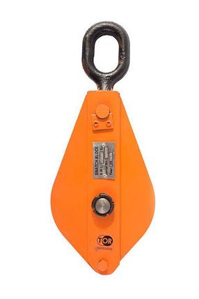 Блок монтажный однорольный с  ушком TOR HQG(L) K1-5,0 т с откидной щекой (G), фото 2