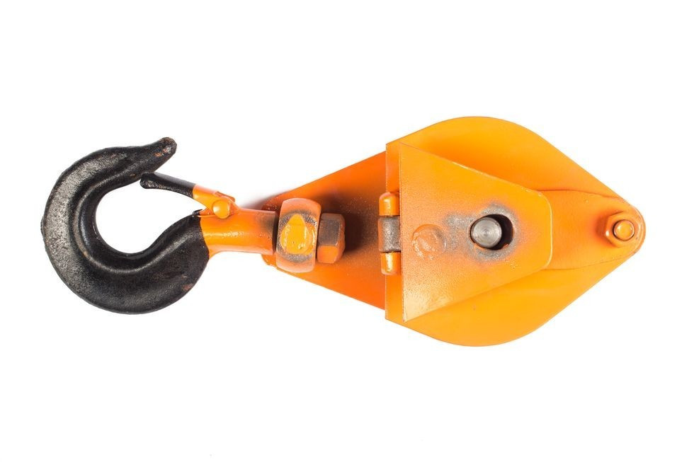 Блок монтажный однорольный с  крюком TOR HQG(L) K1-1,0 т с откидной щекой (G)