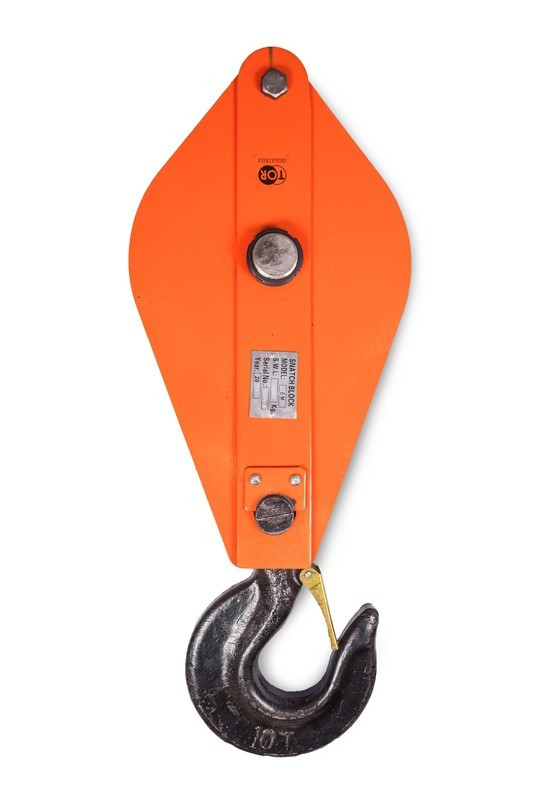 Блок монтажный однорольный с  крюком TOR HQG(L) K1-10,0 т с откидной щекой (G)